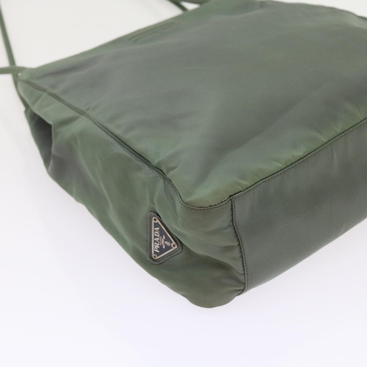 PRADA Tote Bag Nylon Green Auth 58106