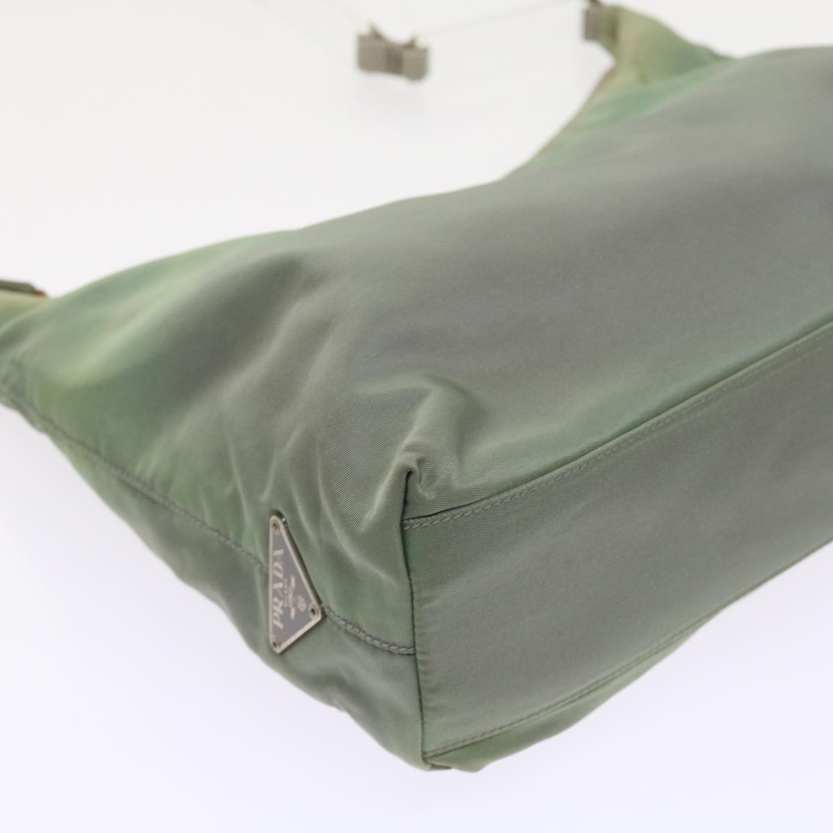 PRADA Shoulder Bag Nylon Green Auth 58107