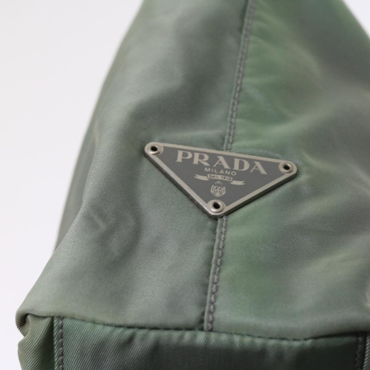 PRADA Shoulder Bag Nylon Green Auth 58107