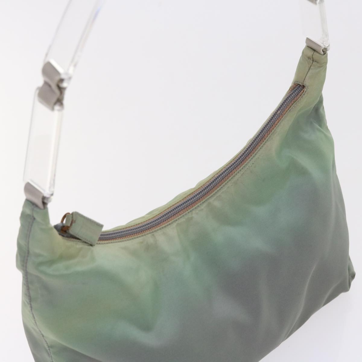 PRADA Shoulder Bag Nylon Green Auth 58107