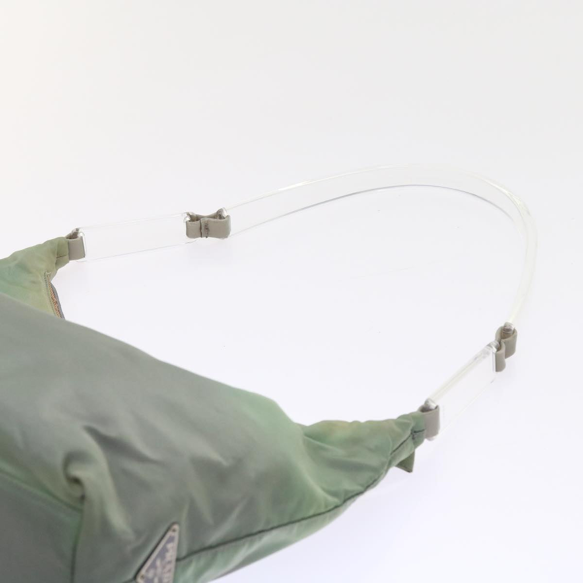 PRADA Shoulder Bag Nylon Green Auth 58107