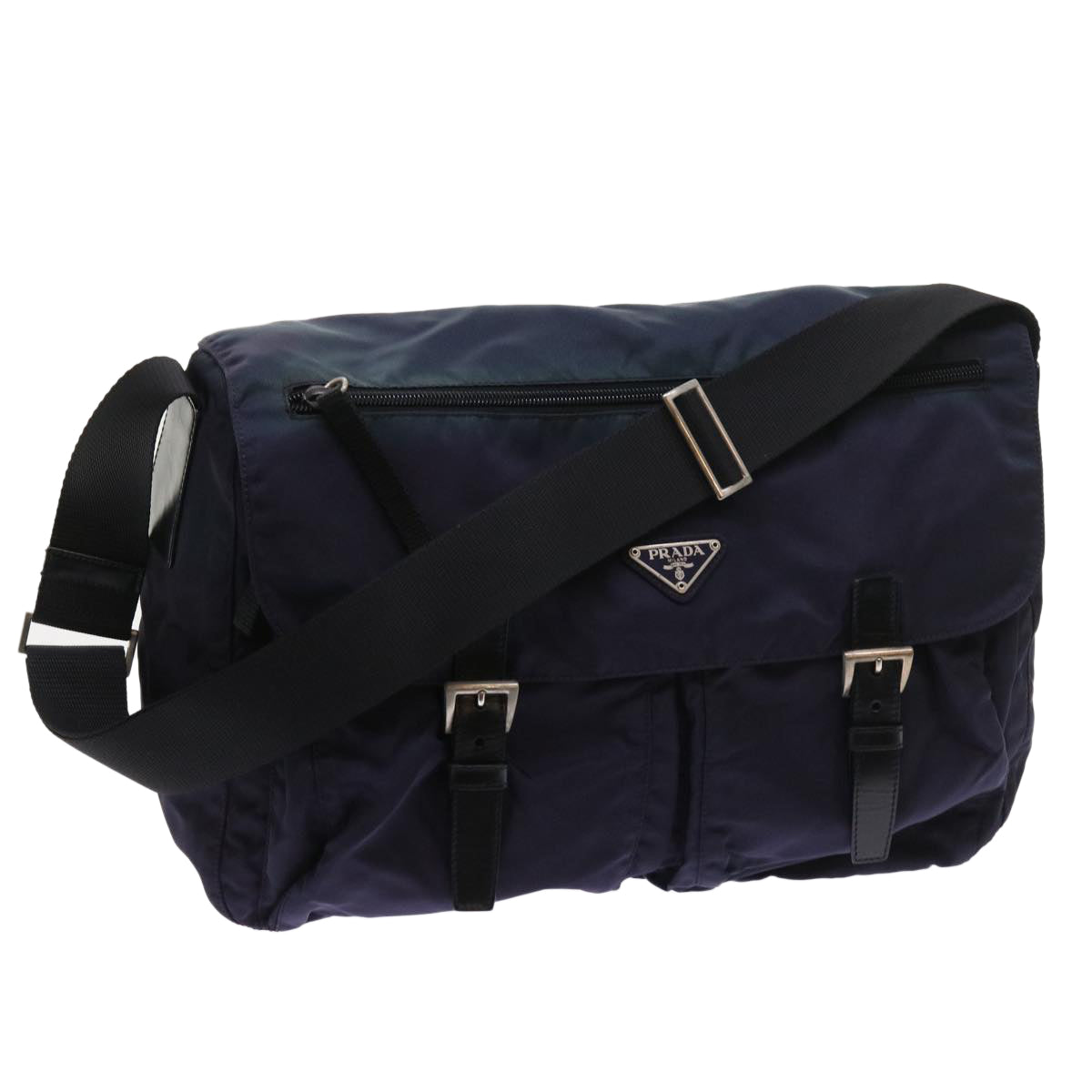 PRADA Shoulder Bag Nylon Purple Auth 58109