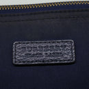 BURBERRY Black label Clutch Bag Nylon Leather Navy Auth 58127-12