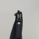 BURBERRY Black label Clutch Bag Nylon Leather Navy Auth 58127-13