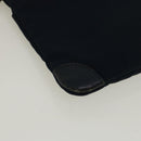 BURBERRY Black label Clutch Bag Nylon Leather Navy Auth 58127-9