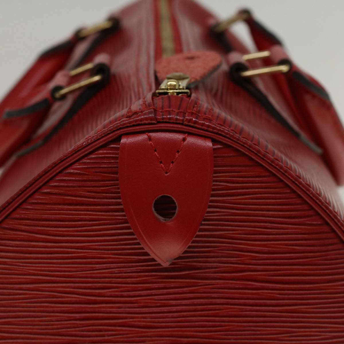 LOUIS VUITTON Epi Speedy 30 Hand Bag Castilian Red M43007 LV Auth 58168