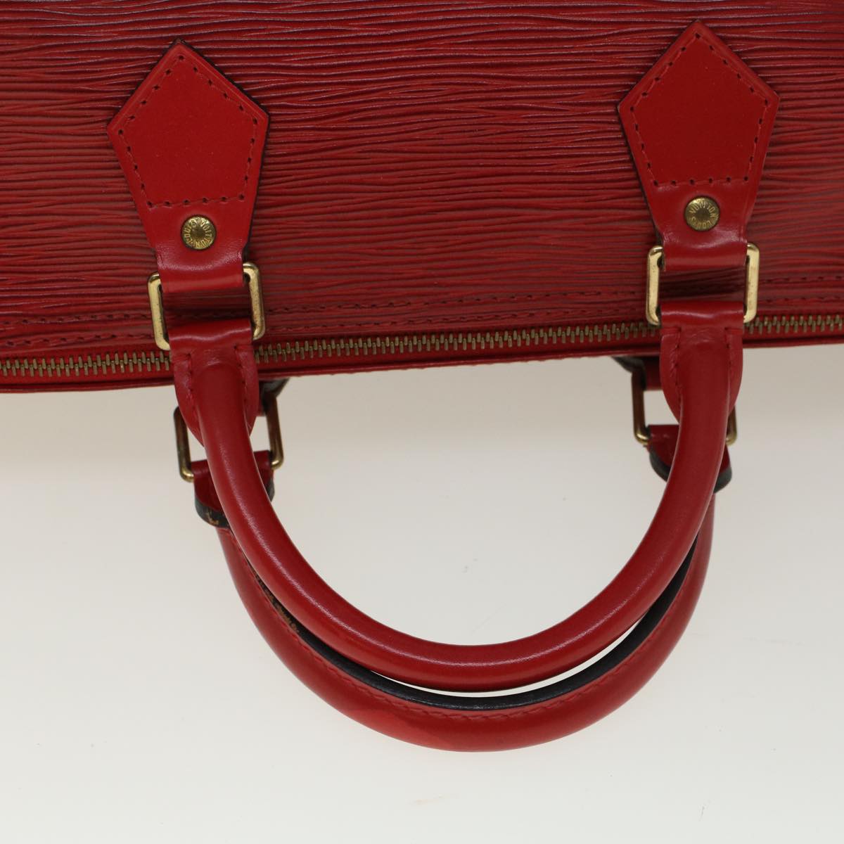 LOUIS VUITTON Epi Speedy 30 Hand Bag Castilian Red M43007 LV Auth 58168