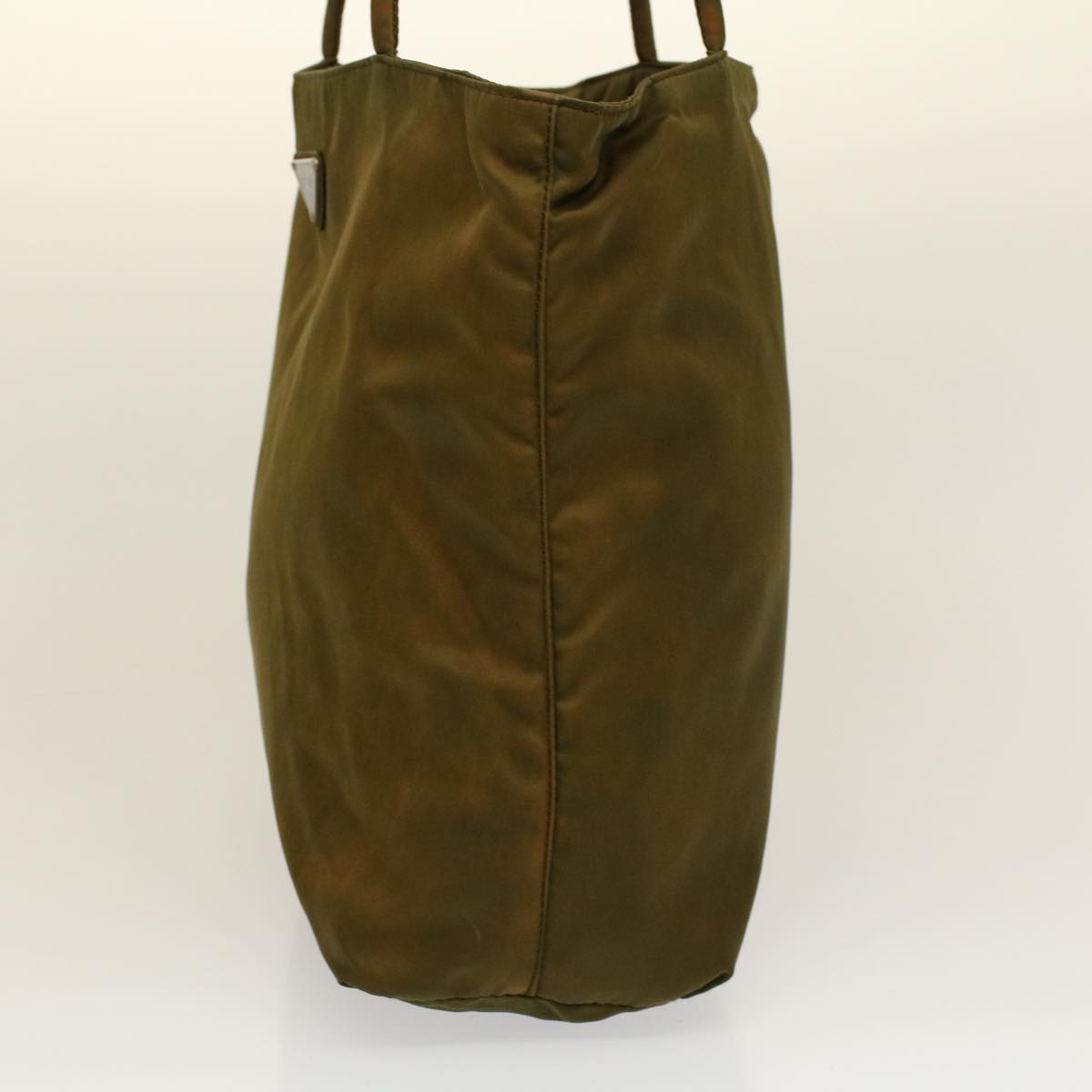 PRADA Hand Bag Nylon Khaki Auth 58207