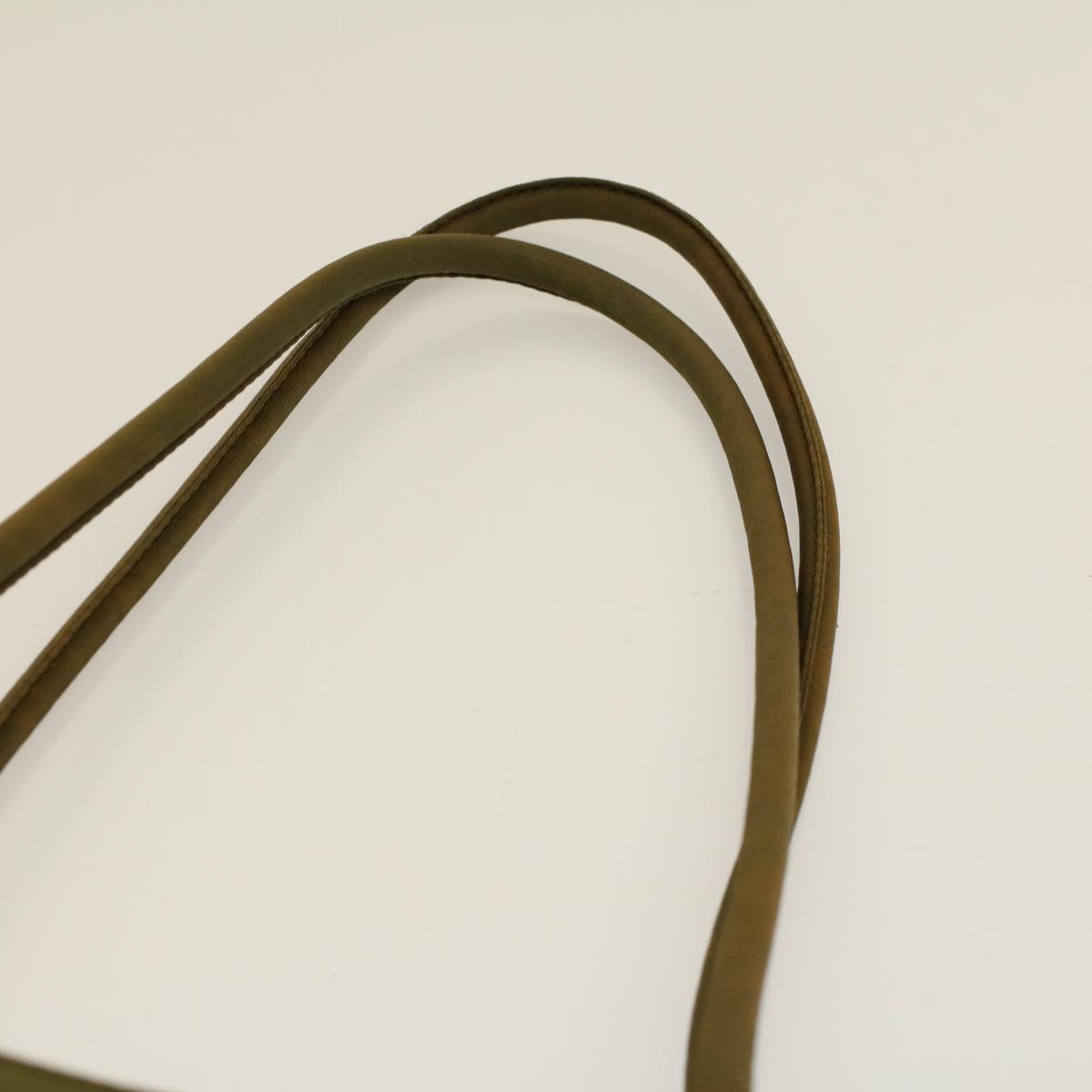 PRADA Hand Bag Nylon Khaki Auth 58207