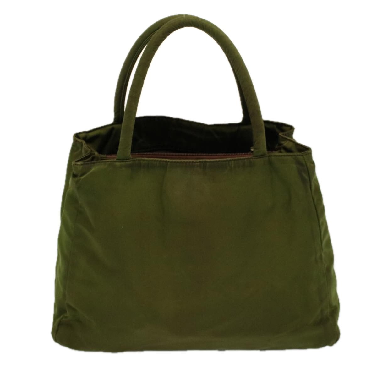 PRADA Hand Bag Nylon Khaki Auth 58218
