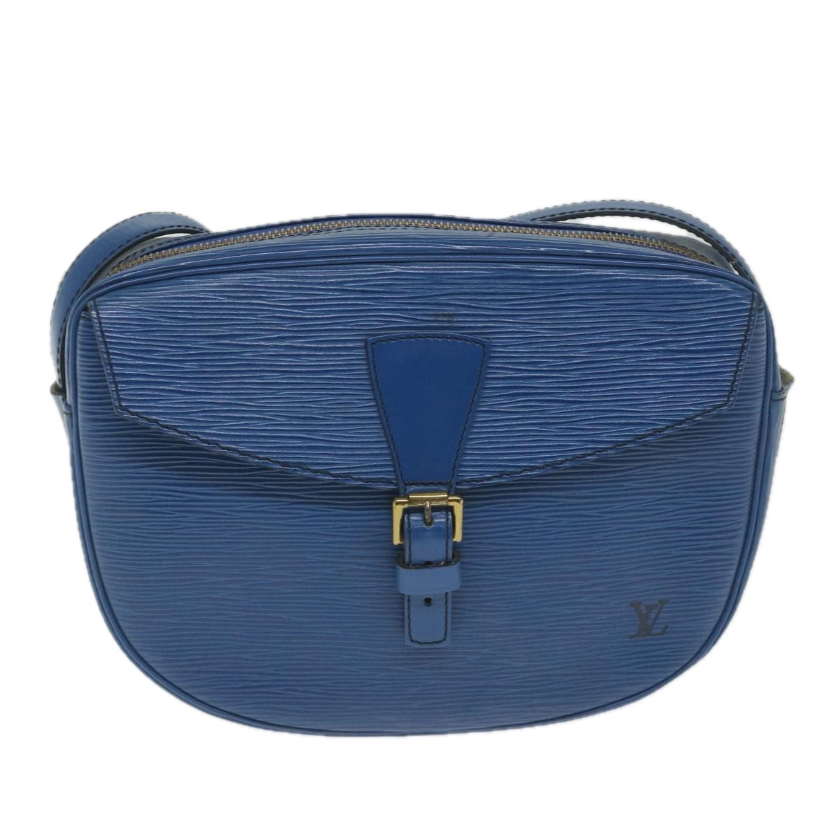 LOUIS VUITTON Epi June Feuille Shoulder Bag Blue M52155 LV Auth 58280