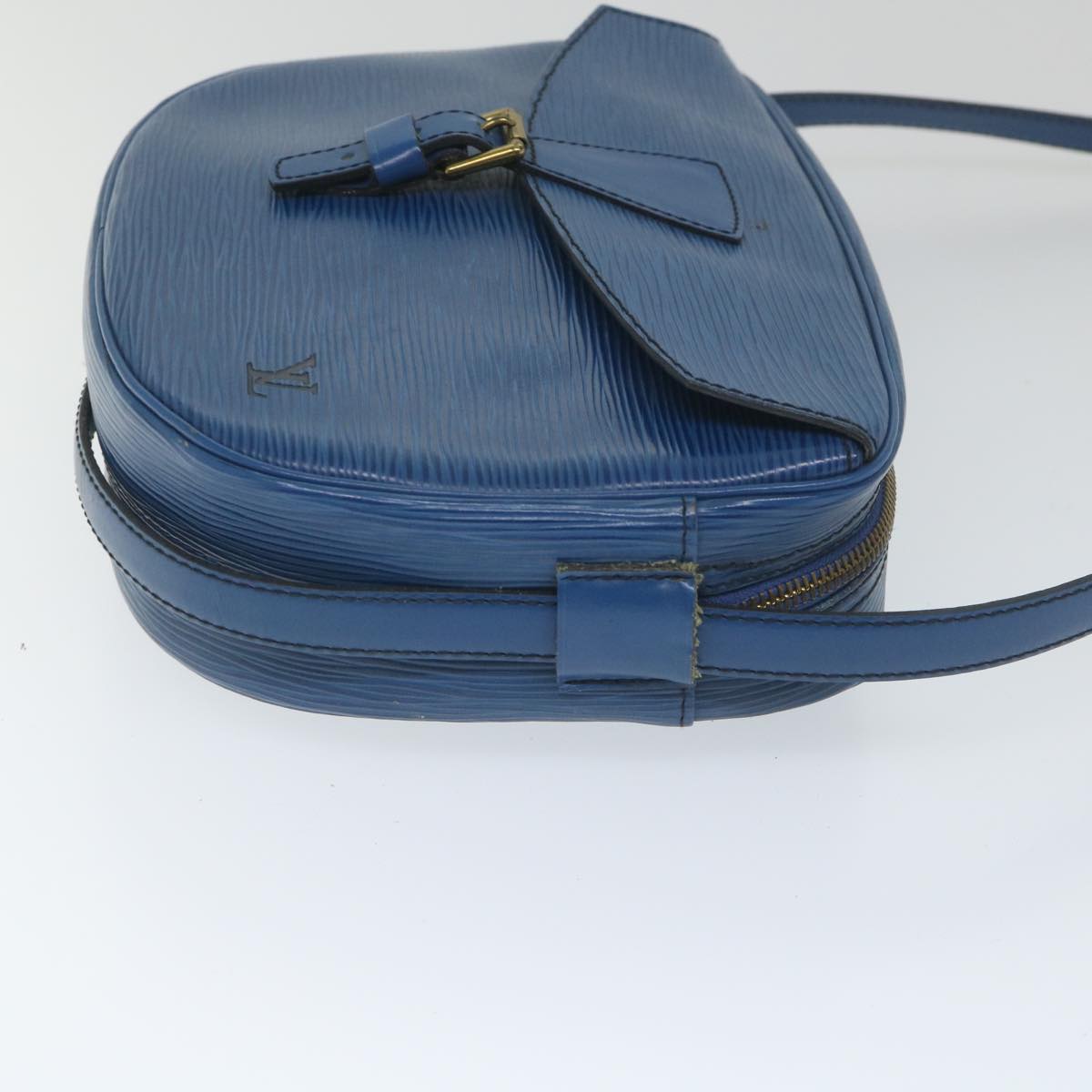 LOUIS VUITTON Epi June Feuille Shoulder Bag Blue M52155 LV Auth 58280