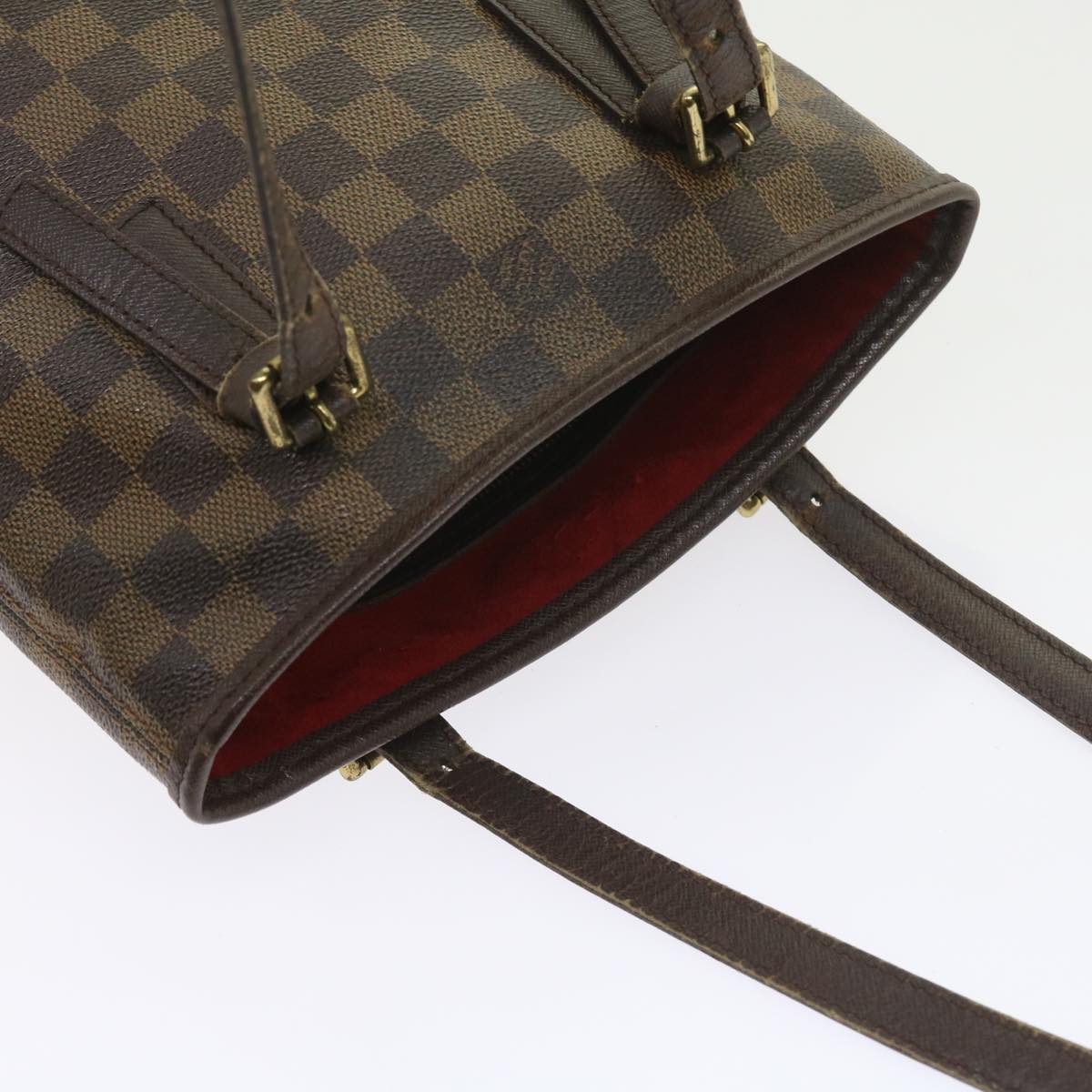 LOUIS VUITTON Damier Ebene Marais Shoulder Bag N42240 LV Auth 58296