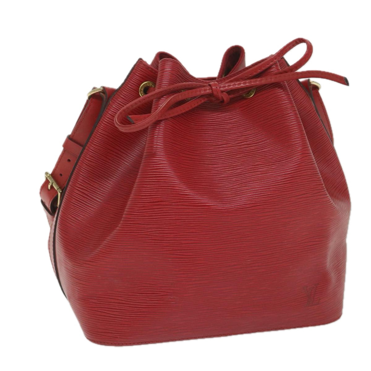 LOUIS VUITTON Epi Petit Noe Shoulder Bag Red M44107 LV Auth 58308