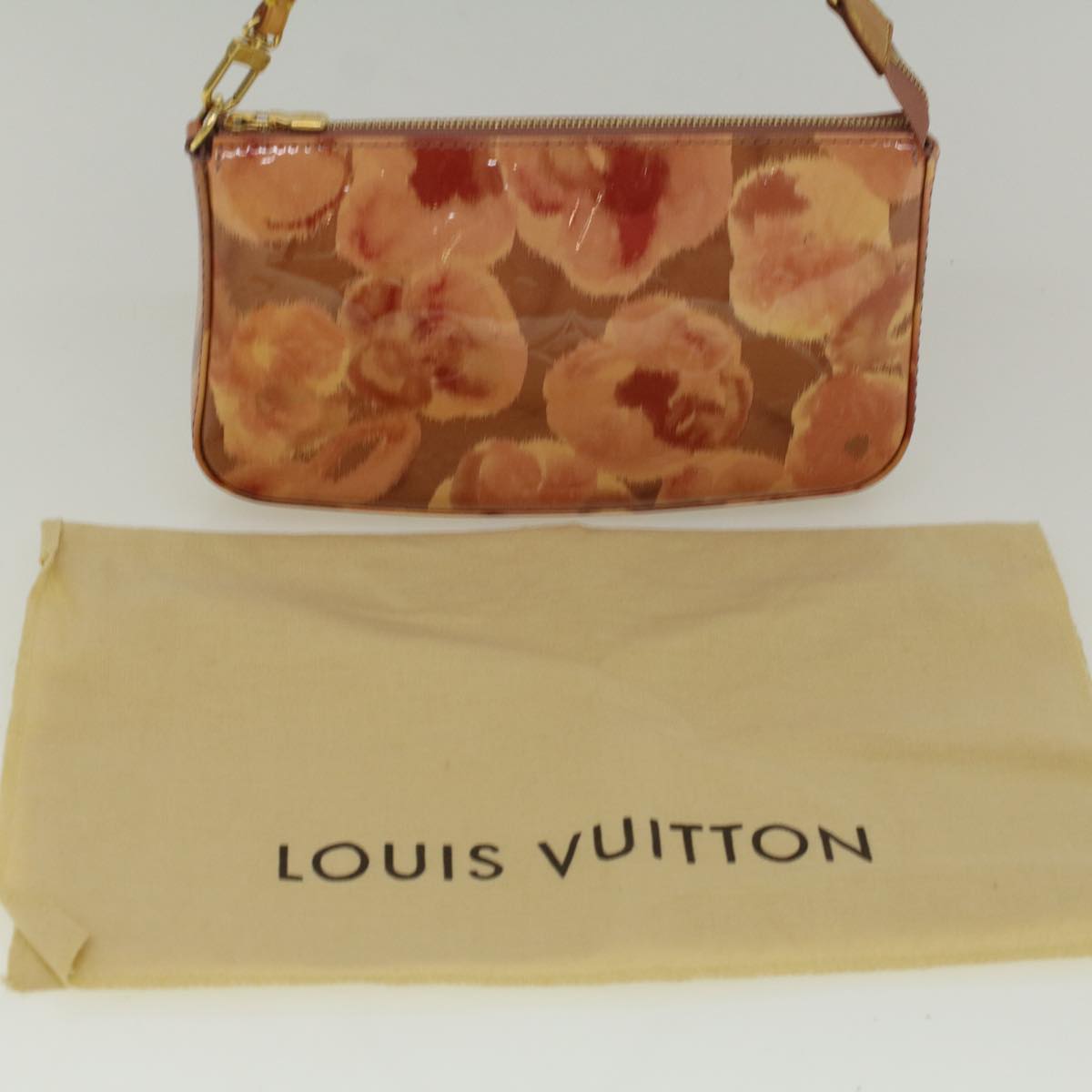 LOUIS VUITTON Vernis Ikat Flower Pochette Accessoires Pouch M90043 LV Auth 58366