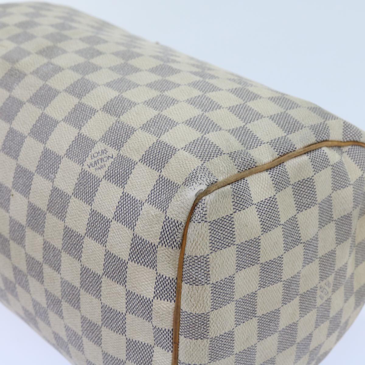 LOUIS VUITTON Damier Azur Speedy 30 Hand Bag N41533 LV Auth 58396