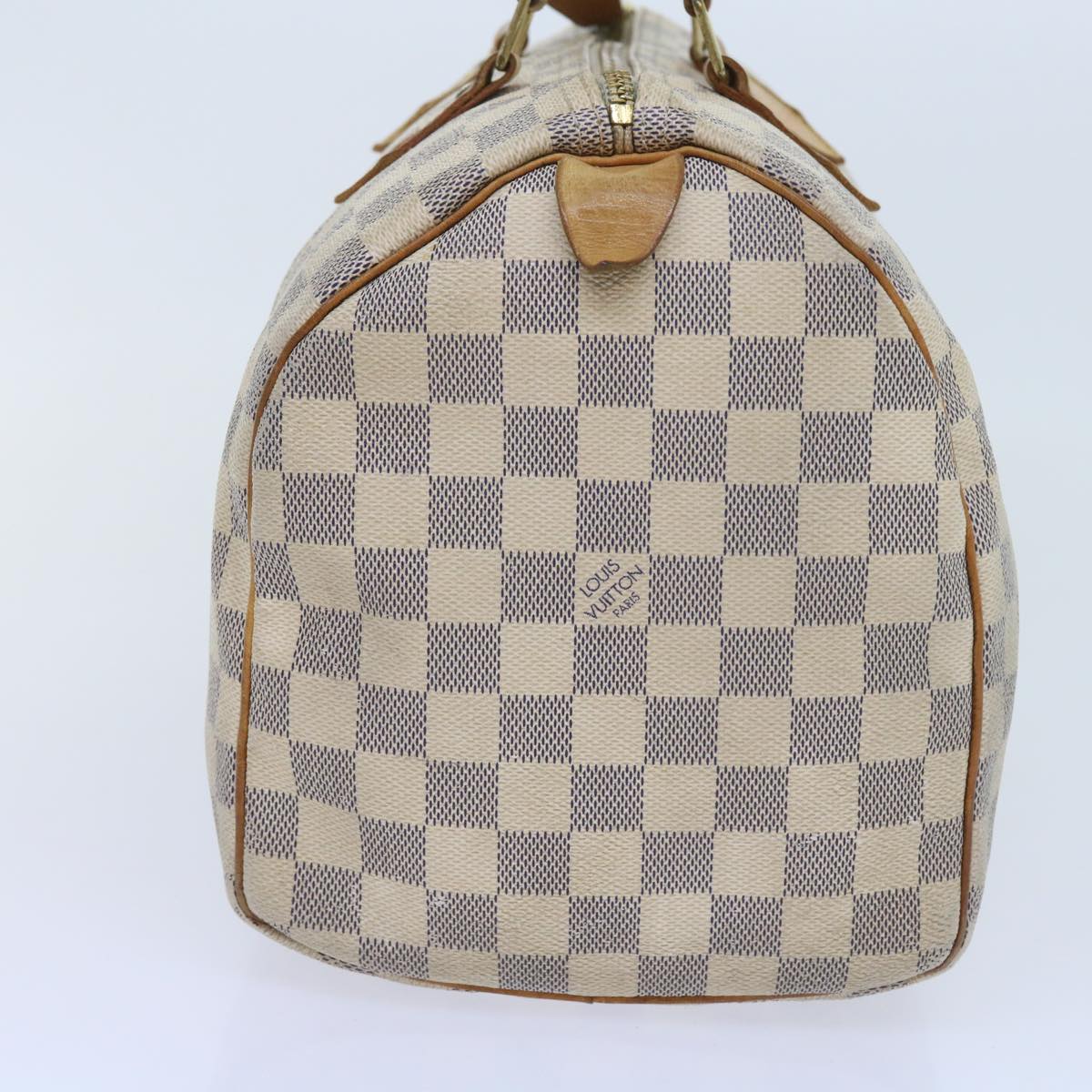 LOUIS VUITTON Damier Azur Speedy 30 Hand Bag N41533 LV Auth 58396