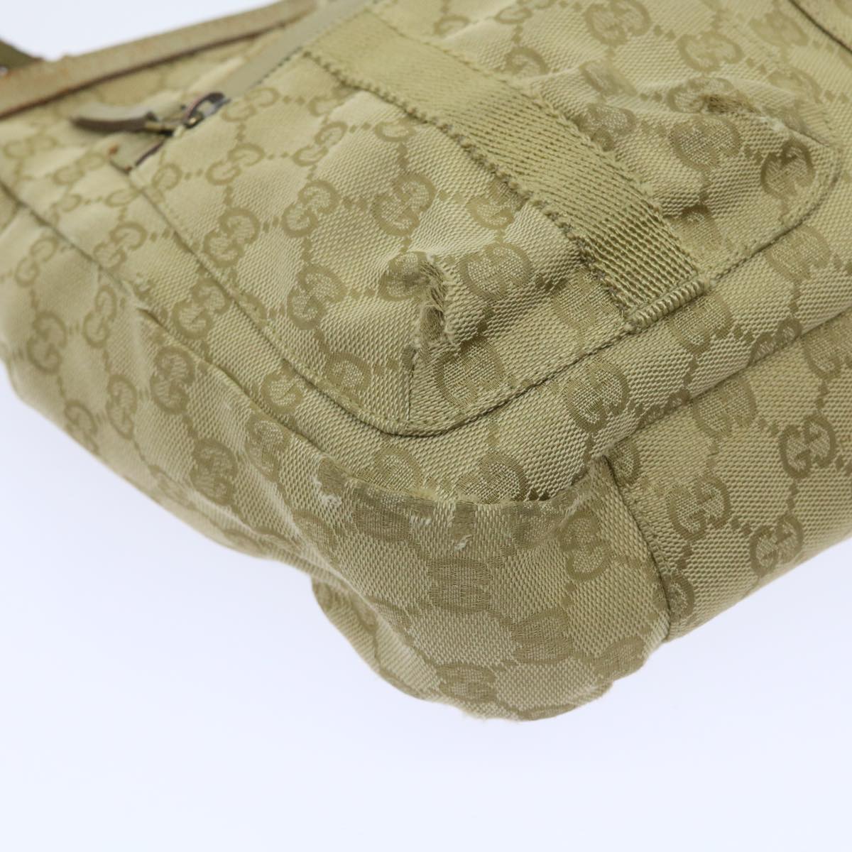 GUCCI GG Canvas Shoulder Bag Beige 90762 Auth 58417