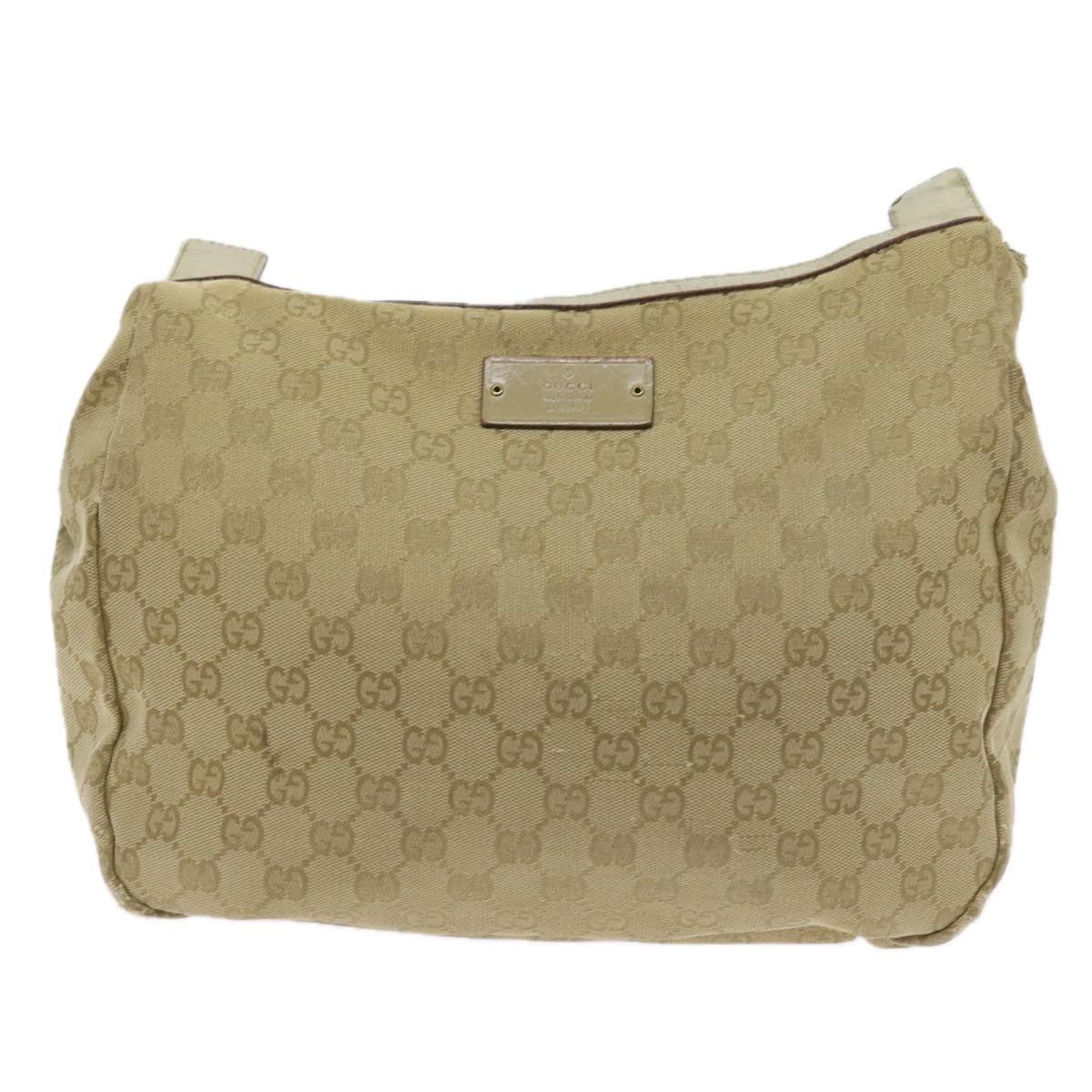 GUCCI GG Canvas Shoulder Bag Beige 90762 Auth 58417