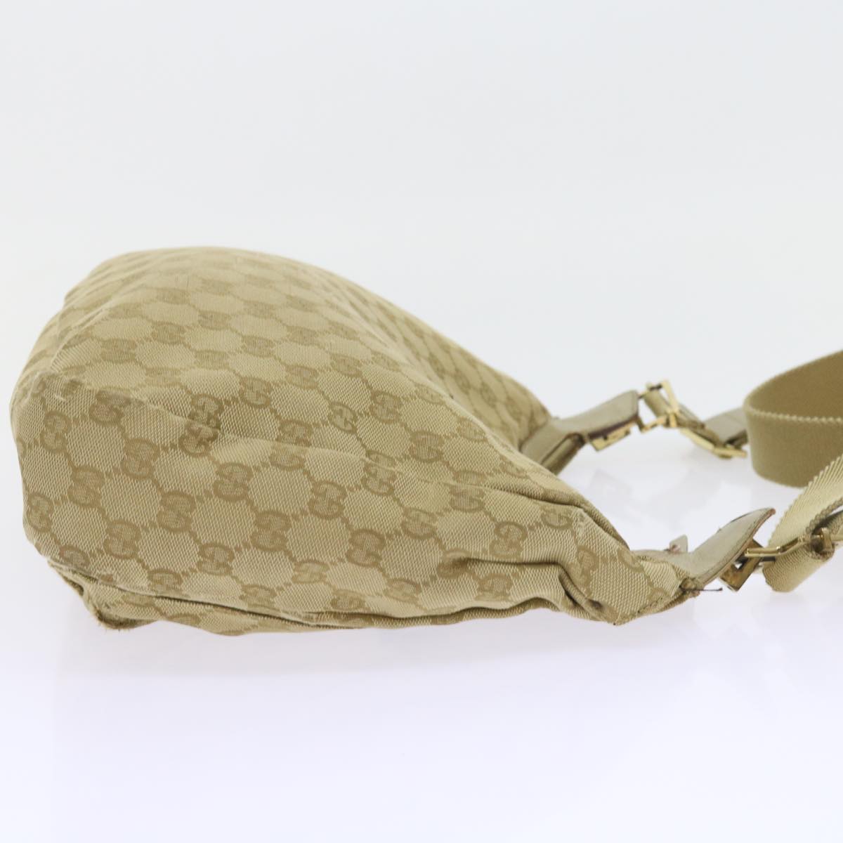 GUCCI GG Canvas Shoulder Bag Beige 90762 Auth 58417