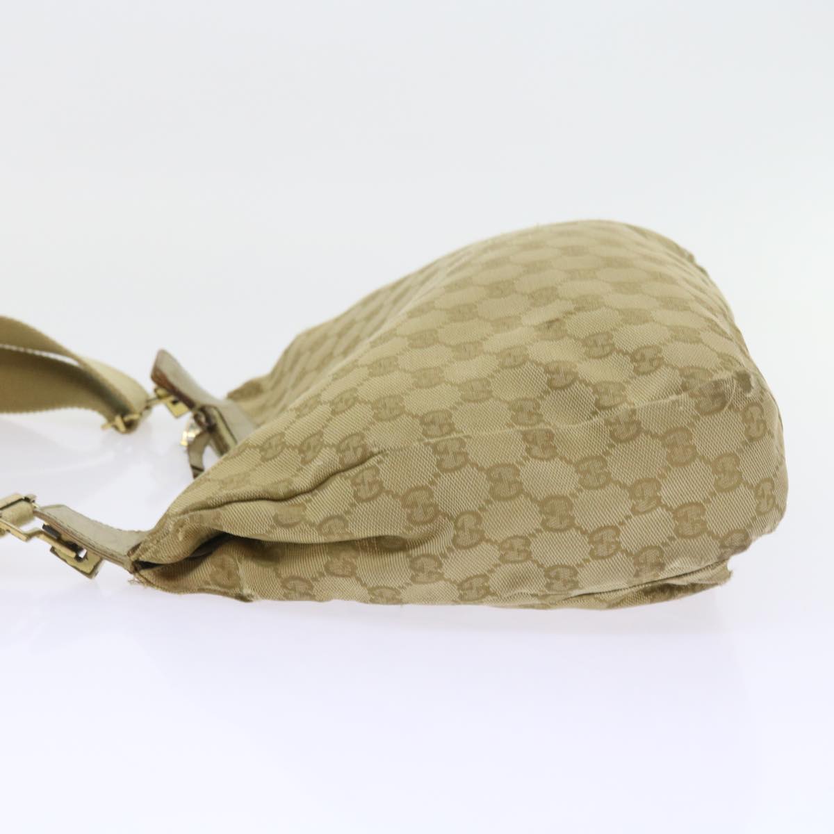 GUCCI GG Canvas Shoulder Bag Beige 90762 Auth 58417