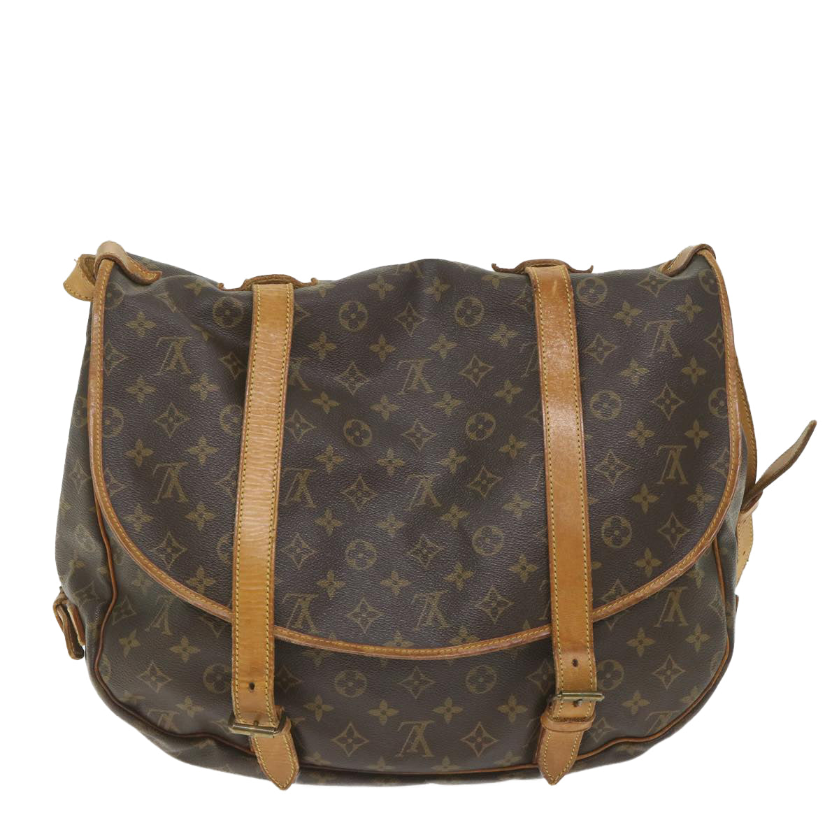 LOUIS VUITTON Monogram Saumur 43 Shoulder Bag M42252 LV Auth 58432