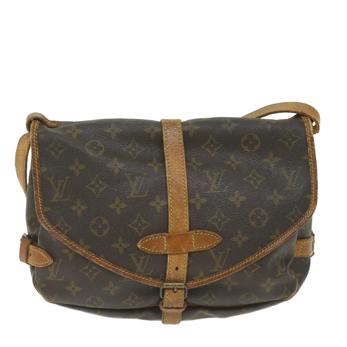 LOUIS VUITTON Monogram Saumur 30 Shoulder Bag M42256 LV Auth 58436