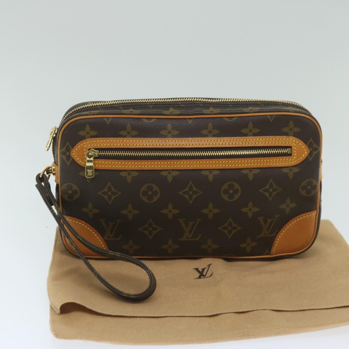 LOUIS VUITTON Monogram Marly Dragonne GM Clutch Bag M51825 LV Auth 58458