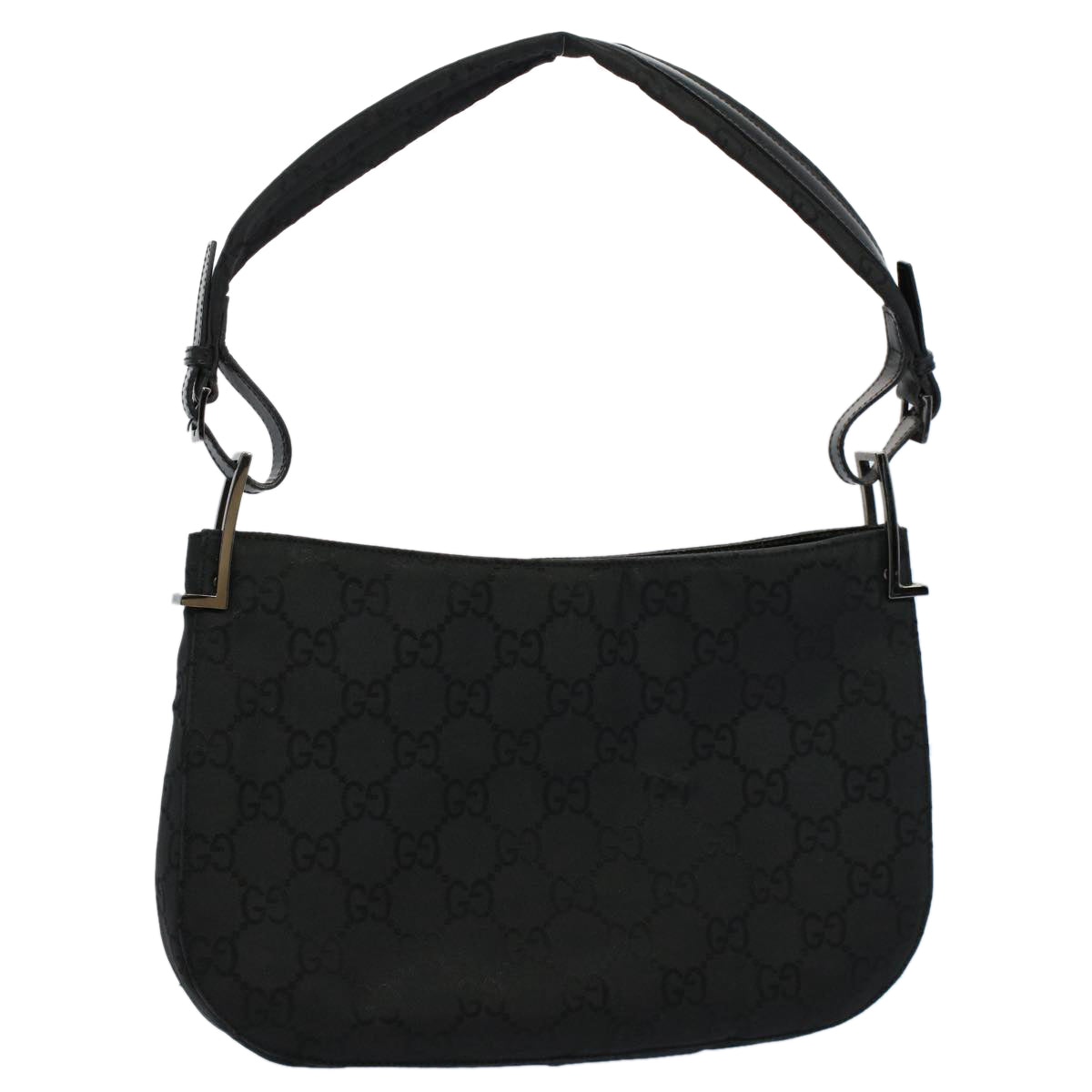 GUCCI GG Canvas Shoulder Bag Black 001 3193 002113 Auth 58479