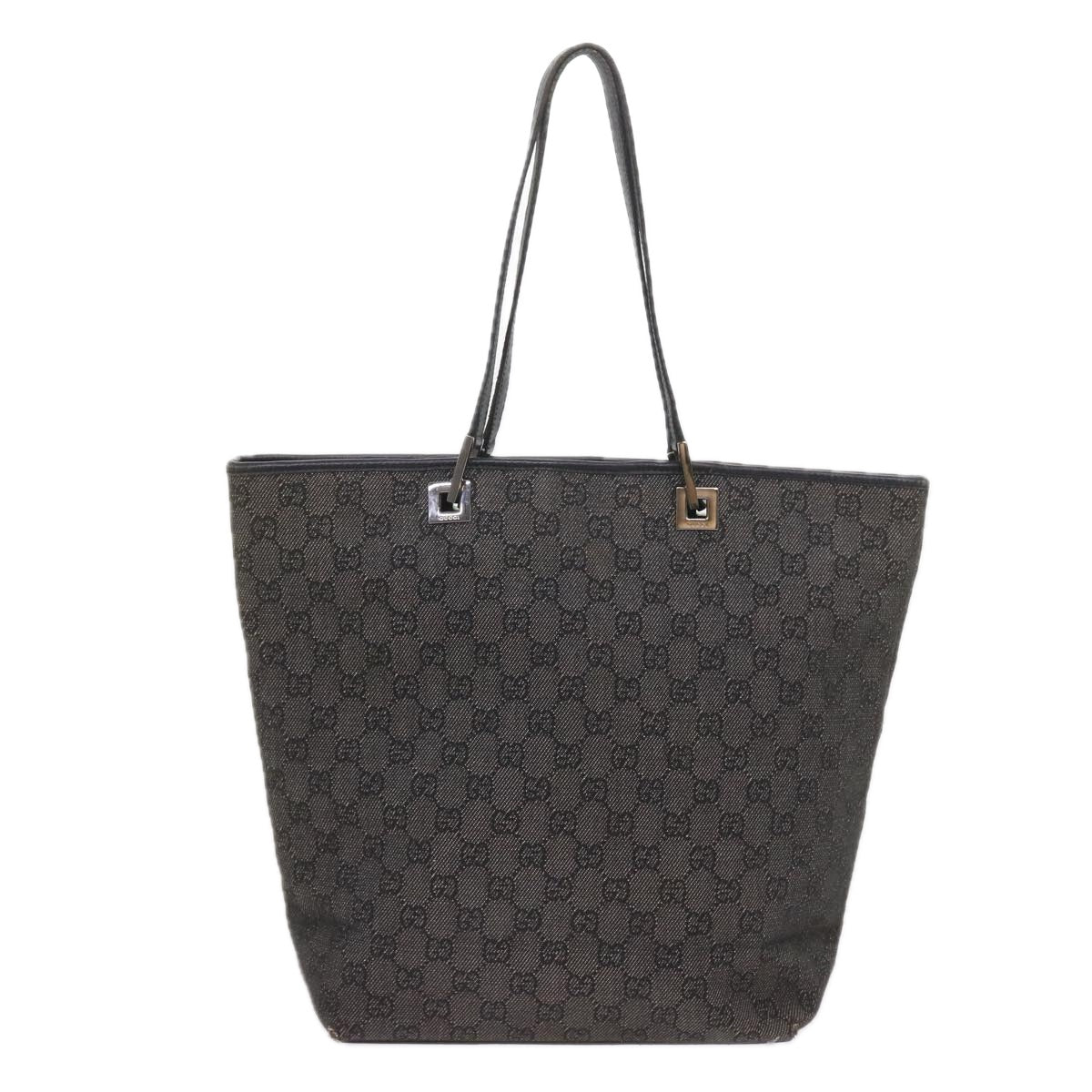 GUCCI GG Canvas Tote Bag Gray 31243 Auth 58485 - 0