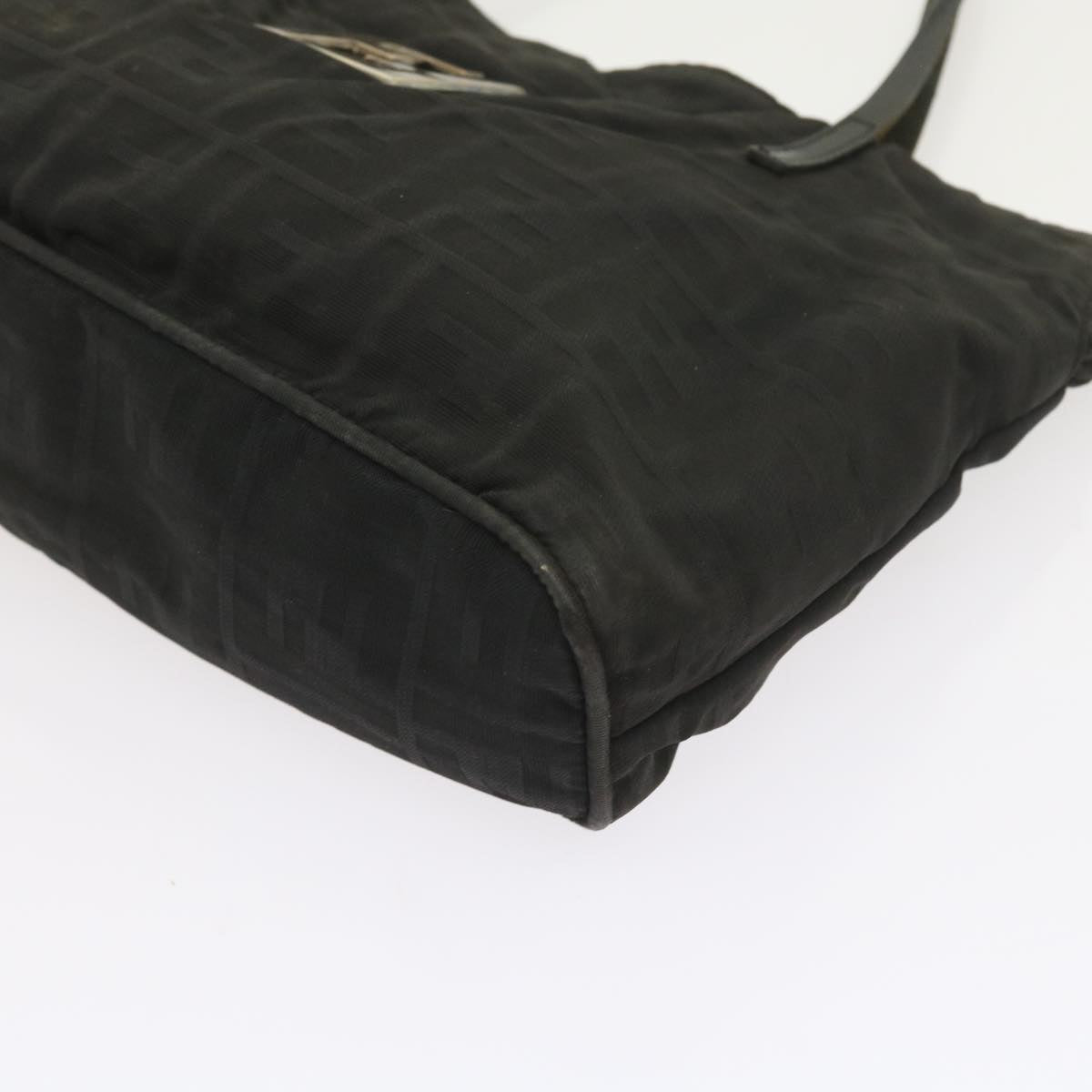 FENDI Zucca Canvas Hand Bag Black Auth 58526