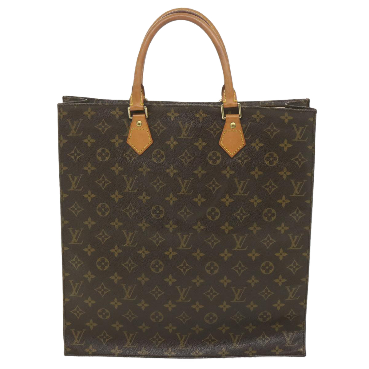 LOUIS VUITTON Monogram Sac Plat Hand Bag M51140 LV Auth 58540 - 0