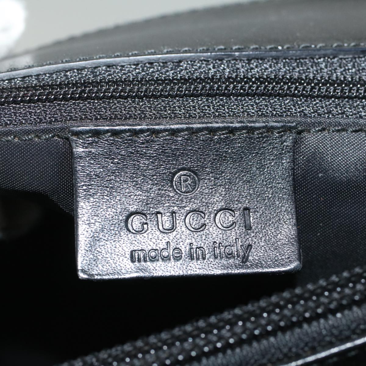 GUCCI Shoulder Bag Nylon Black 0021028 Auth 58556