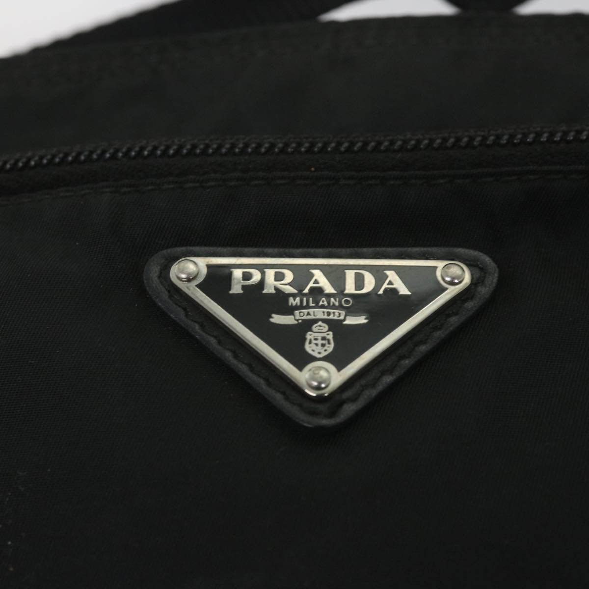 PRADA Shoulder Bag Nylon Black Auth 58569