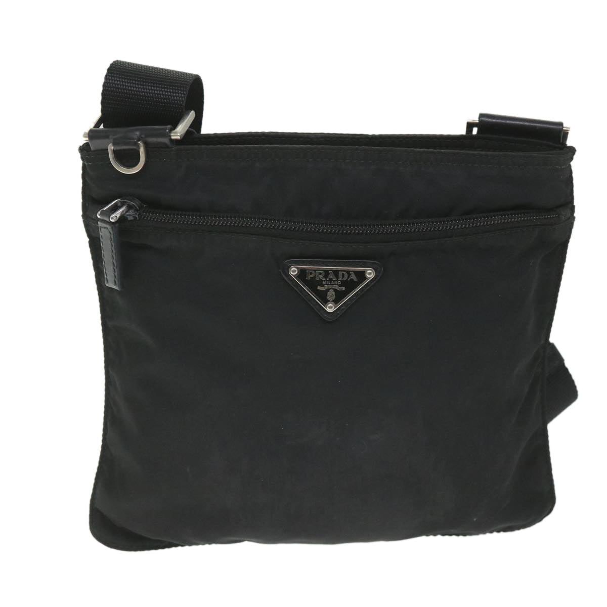 PRADA Shoulder Bag Nylon Black Auth 58569 - 0