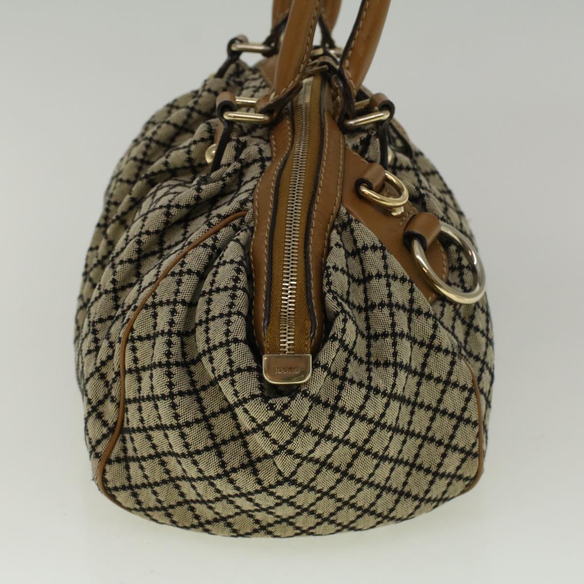 GUCCI Shoulder Bag Canvas 2way Beige Brown 223974 Auth 58602