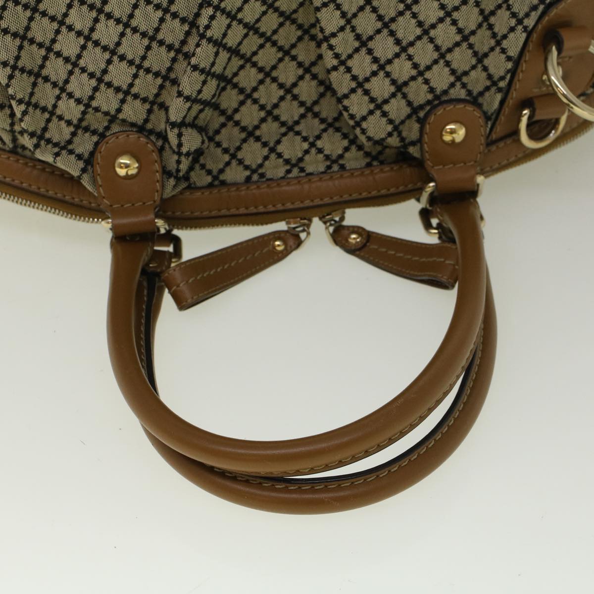 GUCCI Shoulder Bag Canvas 2way Beige Brown 223974 Auth 58602