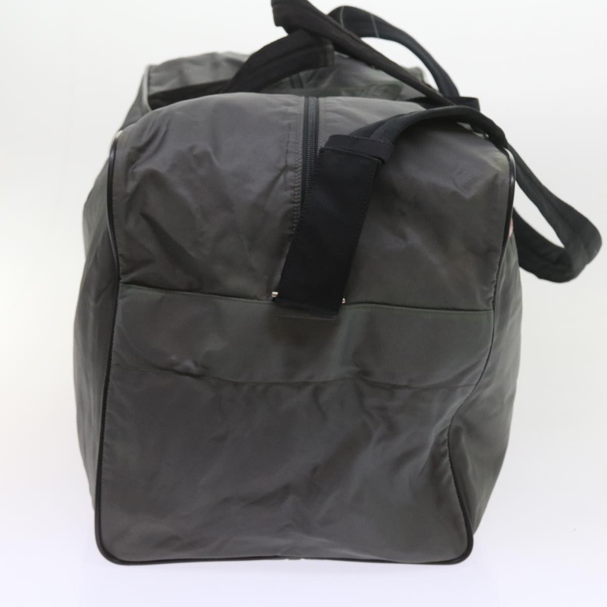 PRADA Sports Boston Bag Nylon 2way Gray Black Auth 58607