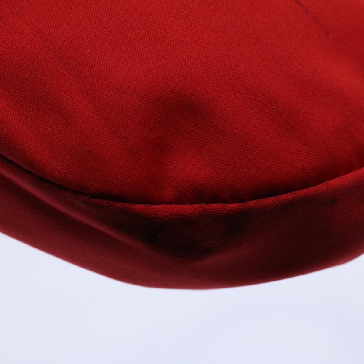 FENDI Mamma Baguette Shoulder Bag Nylon Red Auth 58610