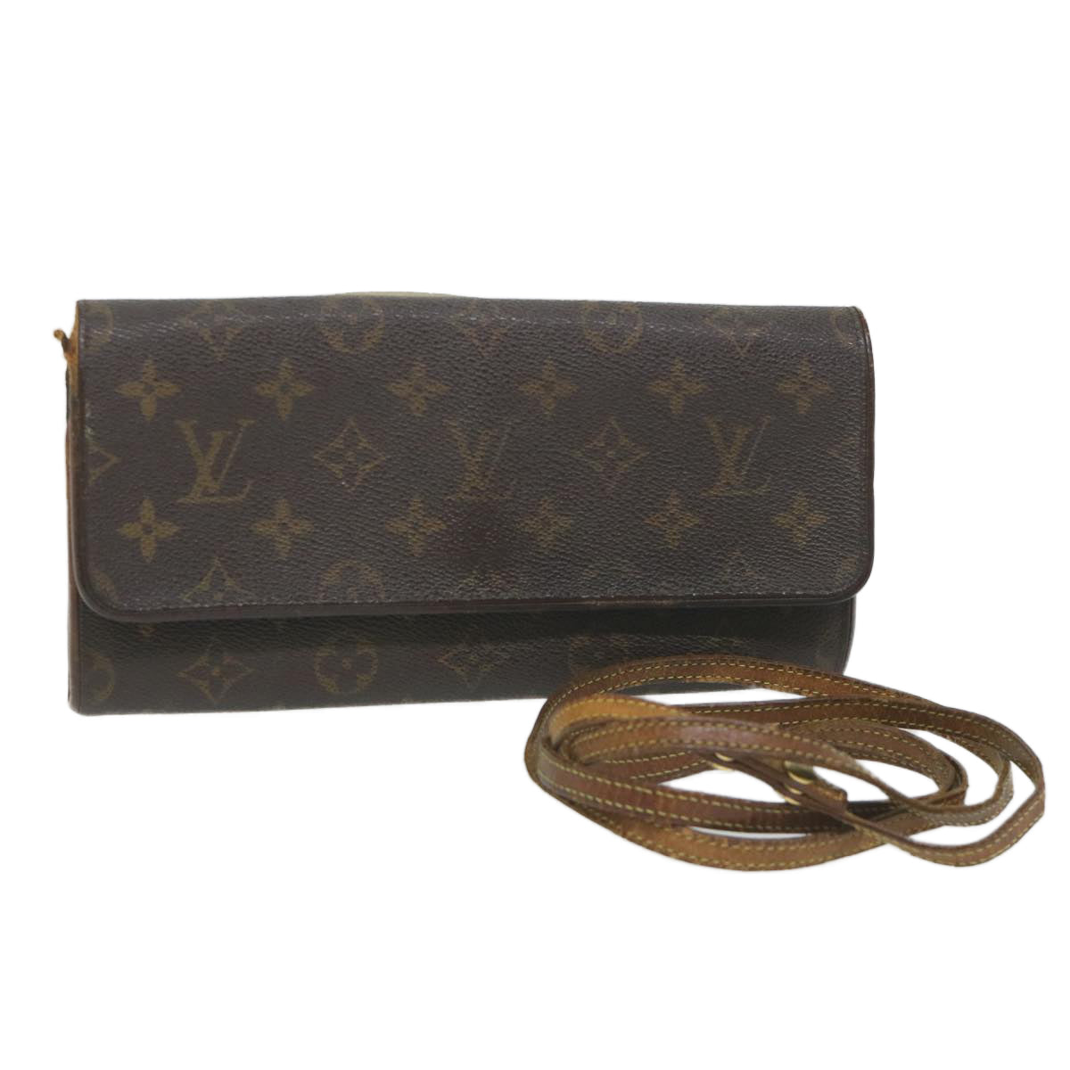 LOUIS VUITTON Monogram Pochette Twin GM Shoulder Bag M51852 LV Auth 58652