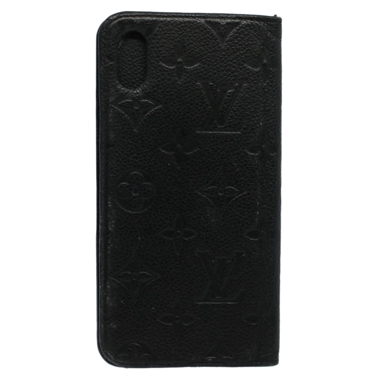 LOUIS VUITTON Monogram Empreinte iPhone 13 Max Case Noir M63586 LV Auth 58682 - 0