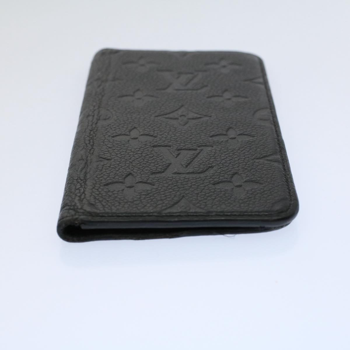 LOUIS VUITTON Monogram Empreinte iPhone 13 Max Case Noir M63586 LV Auth 58682