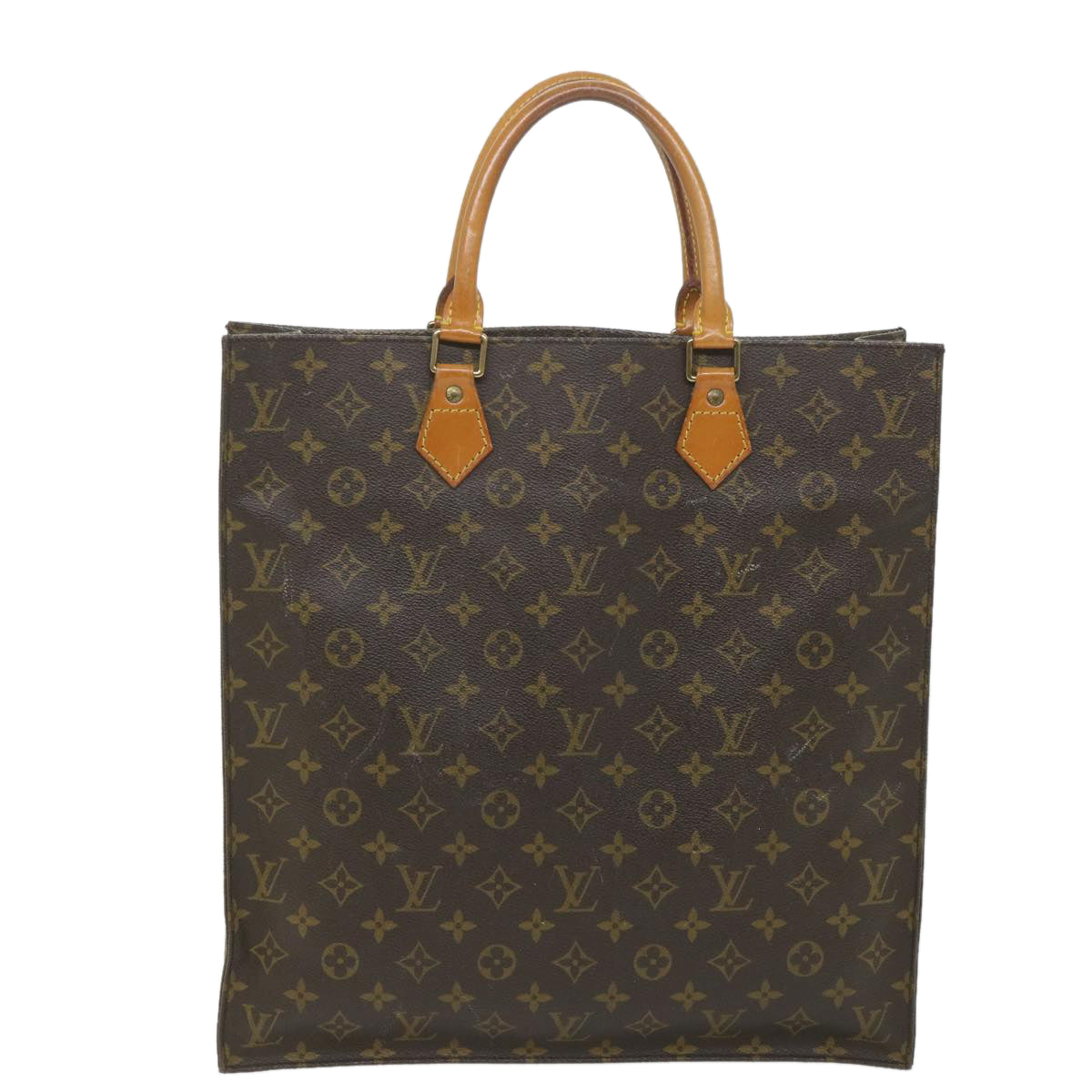 LOUIS VUITTON Monogram Sac Plat Hand Bag M51140 LV Auth 58726 - 0