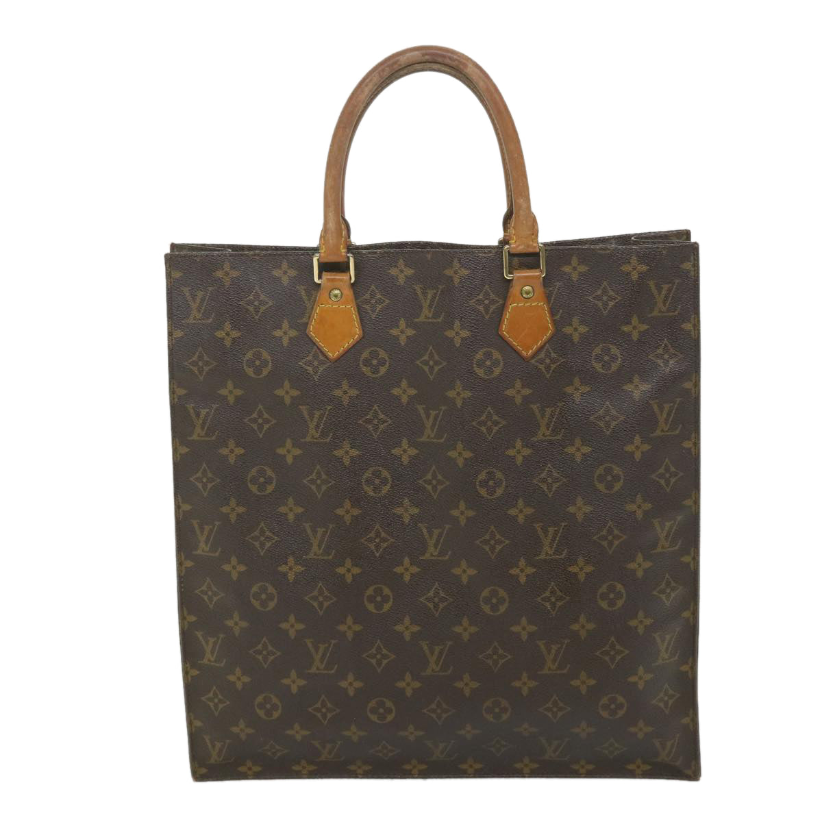 LOUIS VUITTON Monogram Sac Plat Hand Bag M51140 LV Auth 58728 - 0