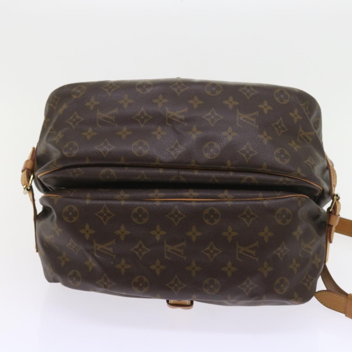 LOUIS VUITTON Monogram Saumur 35 Shoulder Bag M42254 LV Auth 58743