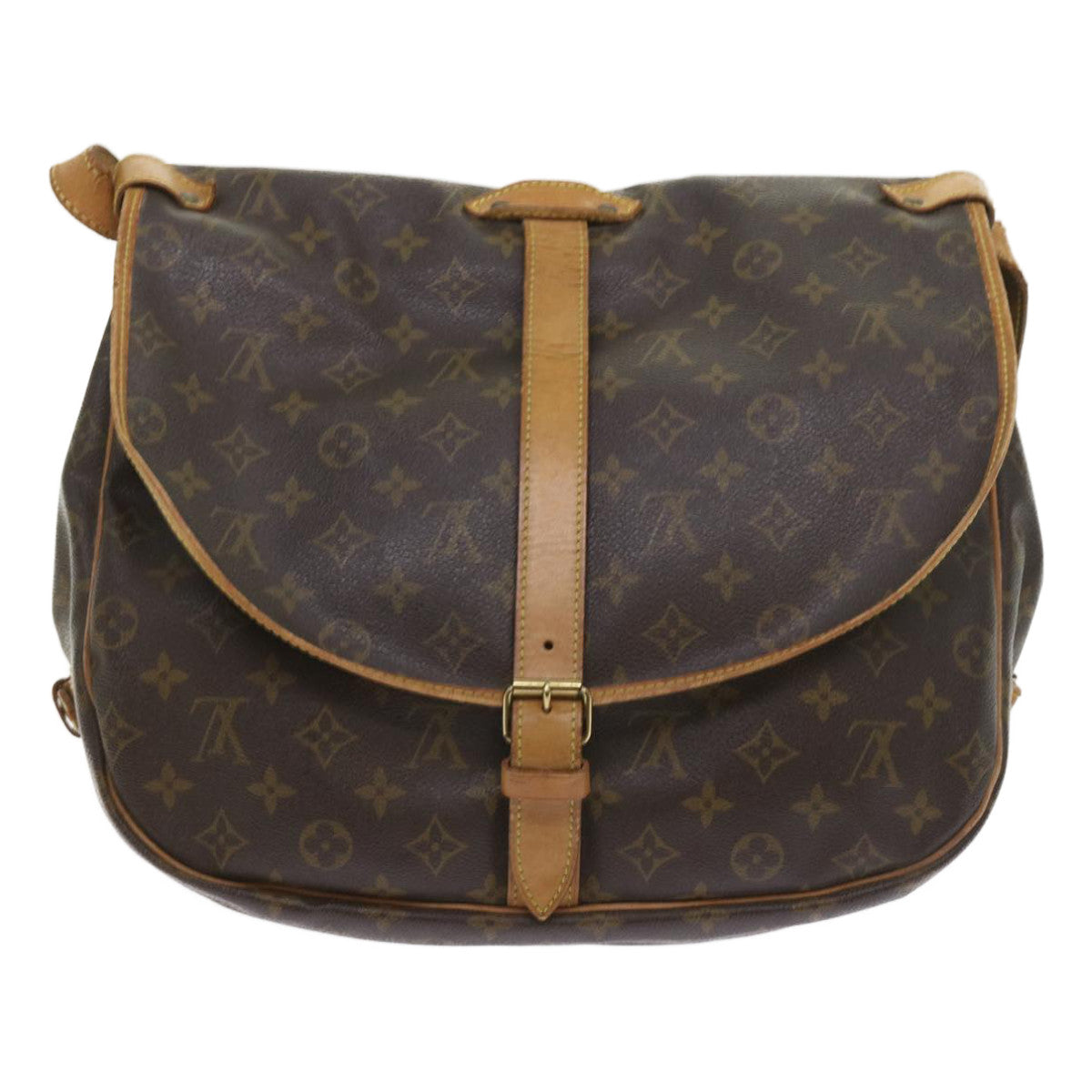 LOUIS VUITTON Monogram Saumur 35 Shoulder Bag M42254 LV Auth 58743 - 0