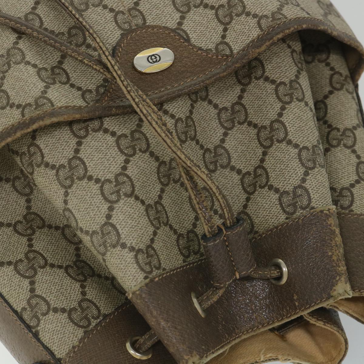 GUCCI GG Supreme Web Sherry Line Shoulder Bag Beige Red 41 02 033 Auth 58764