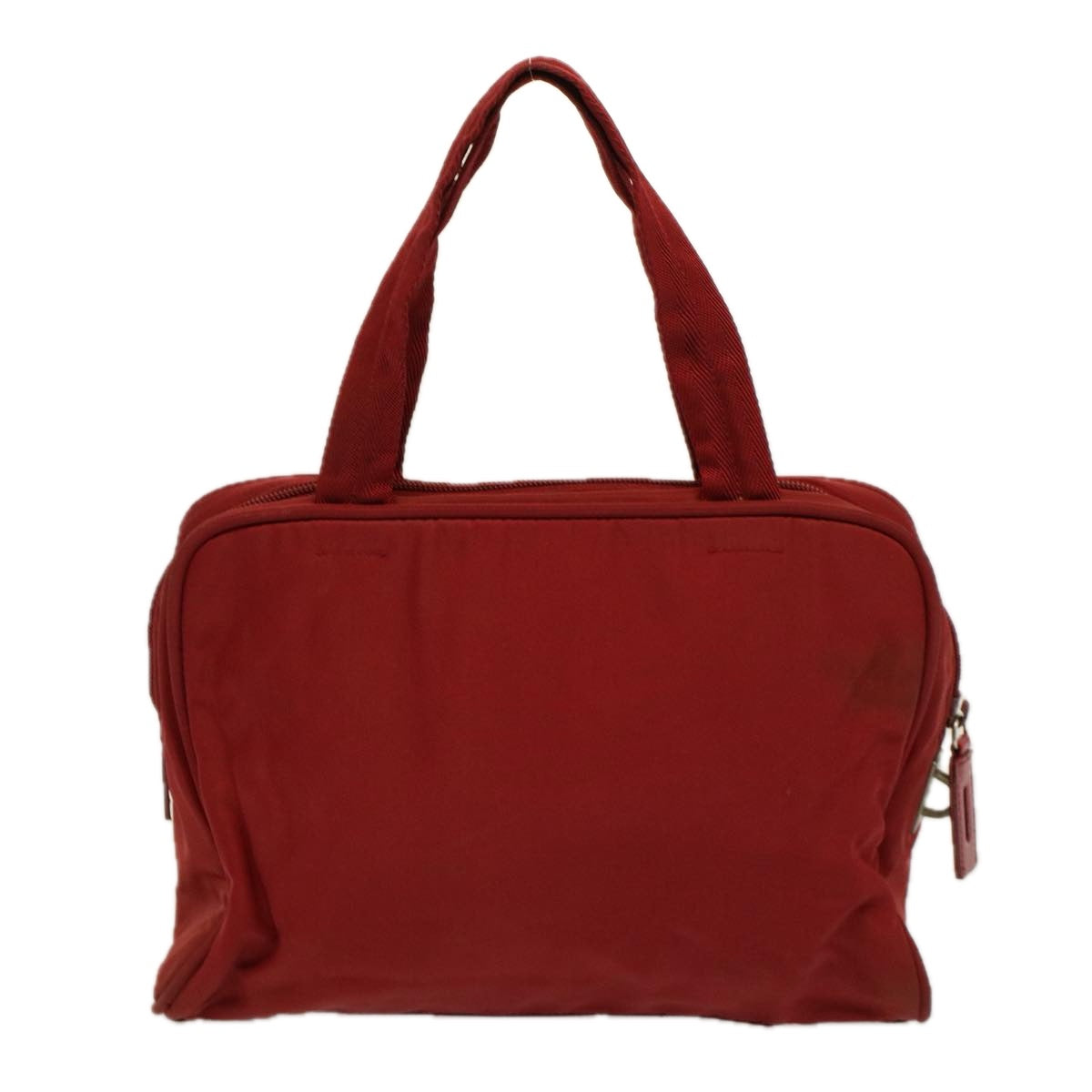 PRADA Hand Bag Nylon Red Auth 58767