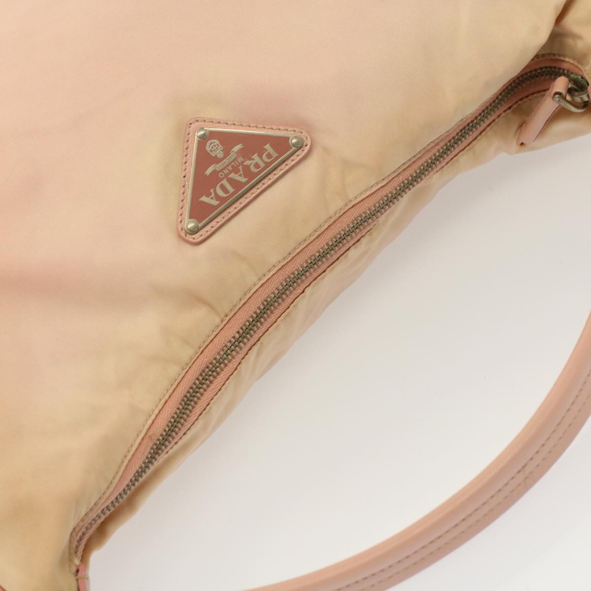 PRADA Shoulder Bag Nylon Pink Auth 58777