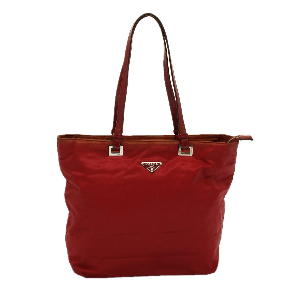 PRADA Hand Bag Nylon Red Auth 58778 - 0